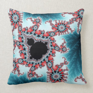 Mandelbrot 7 throw pillow