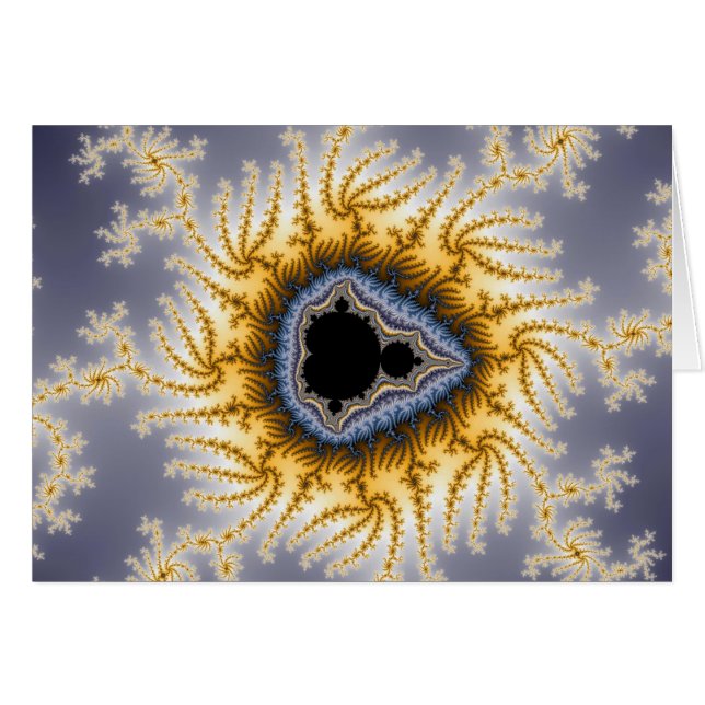 Mandelbrot bleu - Carte Fractale (Devant horizontal)