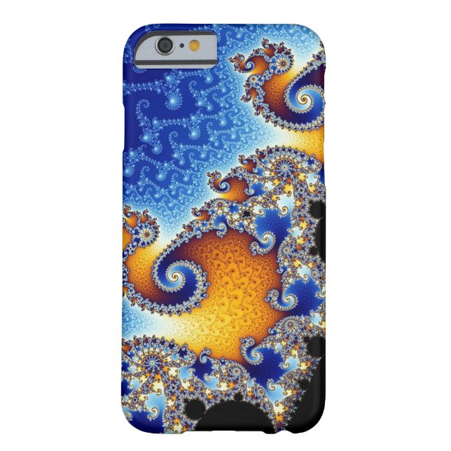 Mandelbrot Blue Double Spiral Fractal Case-Mate iPhone Case (Back)