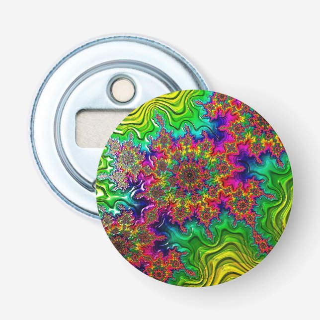 Mandelbrot Color Explosion Bottle Opener (Front)