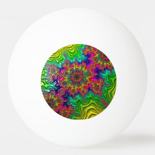 Mandelbrot Color Explosion Ping Pong Ball
