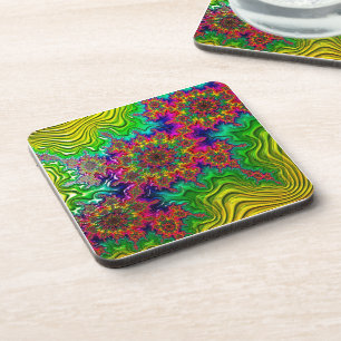 Mandelbrot Colour Explosion Plastic Coaster