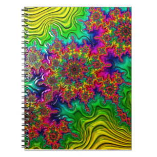 Mandelbrot Colour Explosion Spiral Notebook
