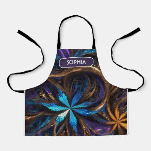 Mandelbrot Flowers Retro Colourful Personalized Pa Apron