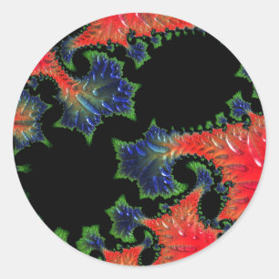 Mandelbrot Garden Round Sticker