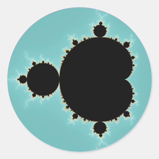 Mandelbrot Set 06 - Fractal Classic Round Sticker (Front)