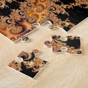 Mandelbrot Set Fractal Digital Art Toffee Jigsaw Puzzle