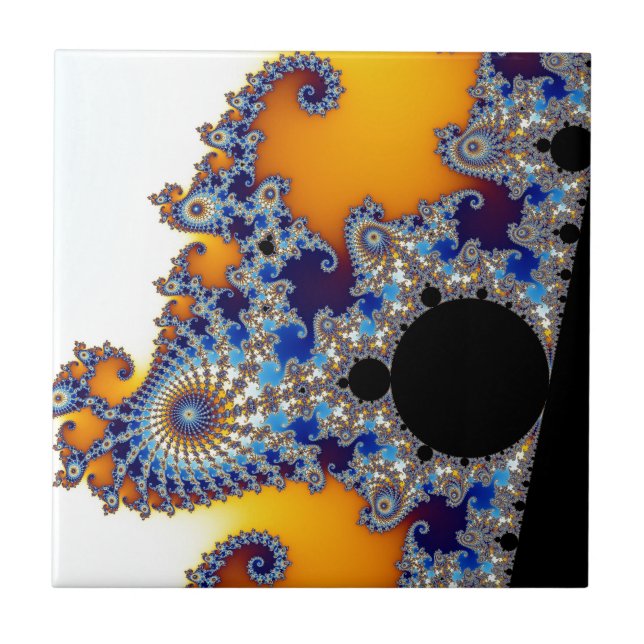 Mandelbrot Set Fractal Seahorse Tile (Front)