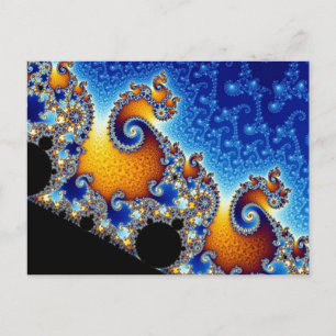 Mandelbrot Set Fractal Shape Postcard