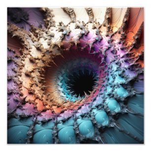 Mandelbrot Set meets Black Hole in 3D Photo Print