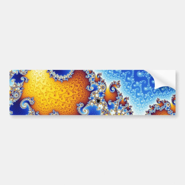 Mandelbrot Set Satellite Double Spiral Fractal Bumper Sticker (Front)