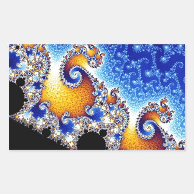 Mandelbrot Set Satellite Double Spiral Fractal Sticker (Front)