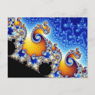 Mandelbrot Set Two-Dimensional Fractal Shape Postcard