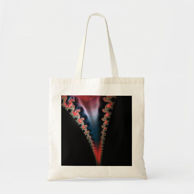 Mandelbrot Zip Budget Tote Bag (Front)