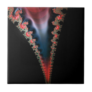 Mandelbrot Zip Ceramic Tile
