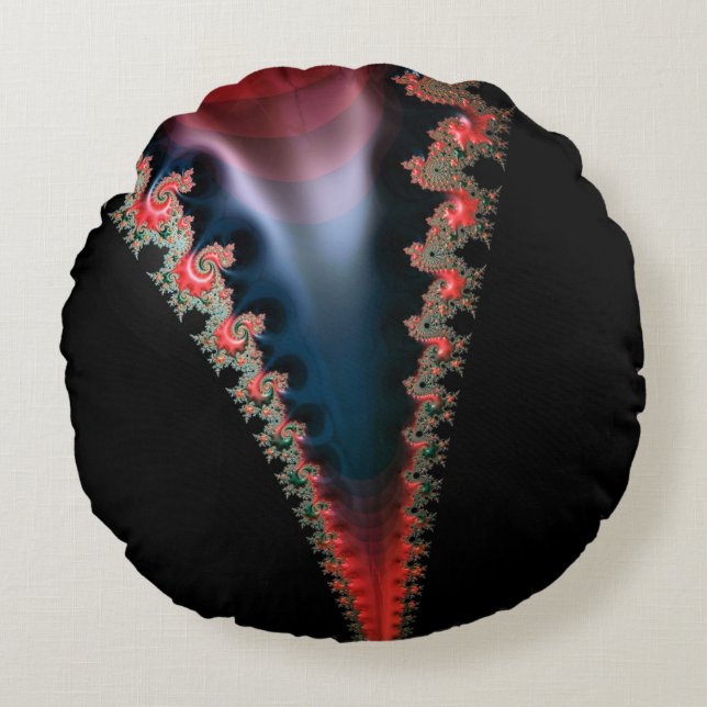 Mandelbrot Zip Round Cushion (Front)