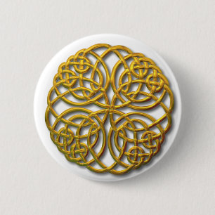 Mandella gold 2 inch round button