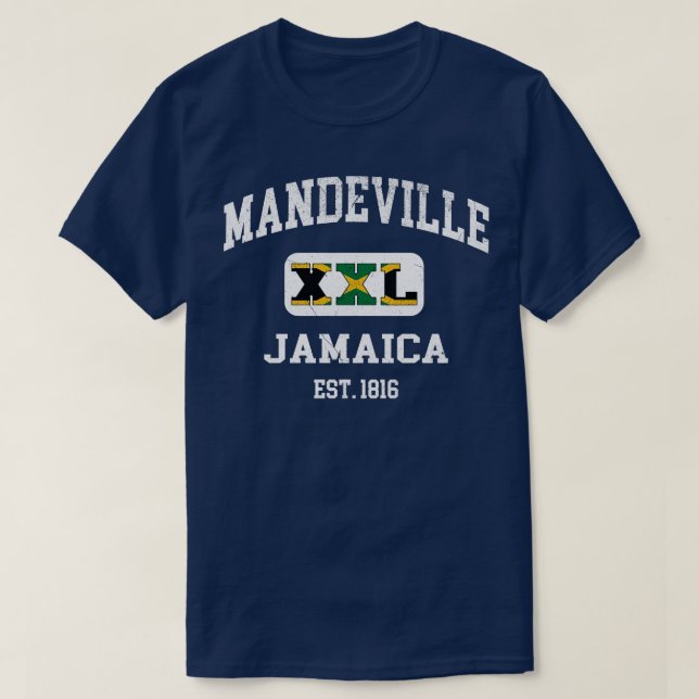 Mandeville Jamaica XXL Athletic design 1 T-Shirt (Design Front)