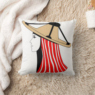 Mandil w Chachiya: Symbols of Jebala Identity Throw Pillow