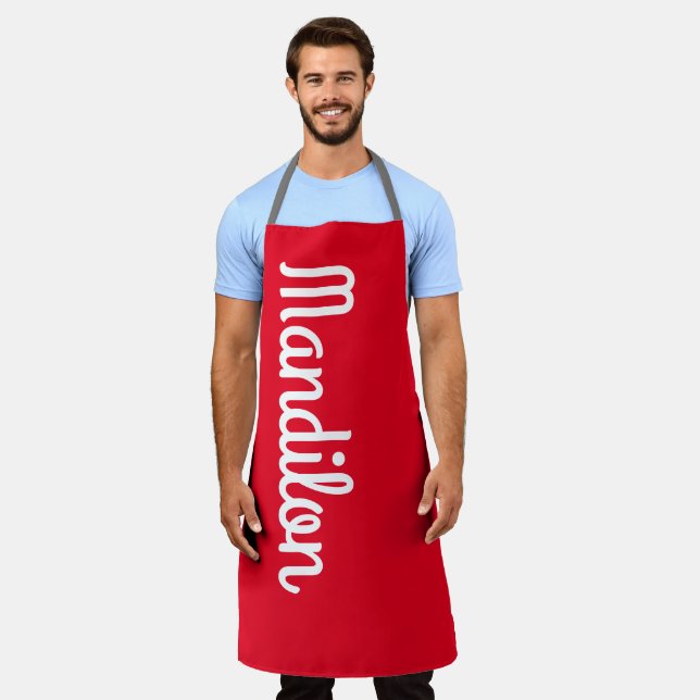 mandilon delantar rojo apron (Worn)