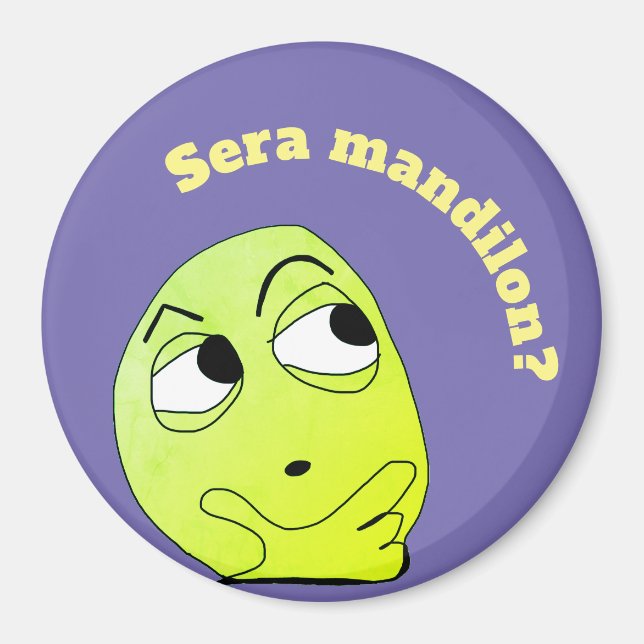 mandilon meme Large, 3 Inch Circle Magnet (Front)