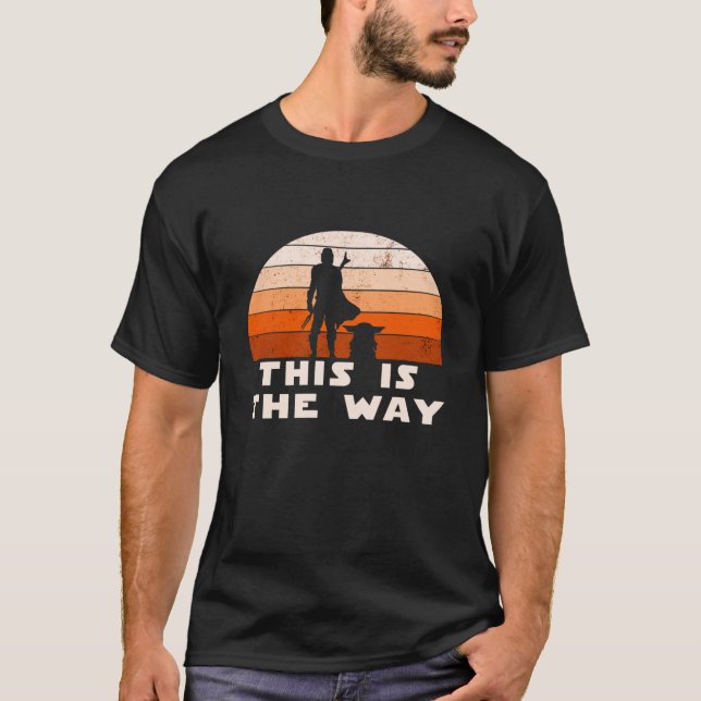 Mando Retro This is The Way and the Ba T-Shirt (Front)