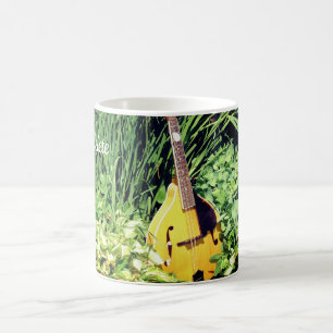 Mandolin And Flower Garden Personalized Coffee Mug
