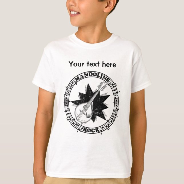 Mandolin Bluegrass country music T-Shirt (Front)
