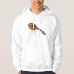 Mandolin cartoon illustration hoodie