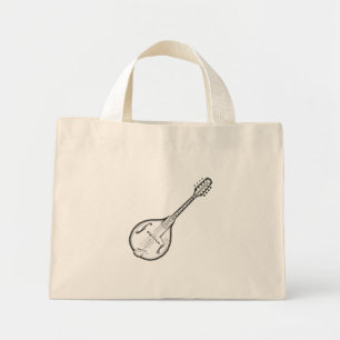 Mandolin "Drawing" Mini Tote Bag