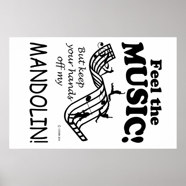 Mandolin Feel The Music Poster (Front)
