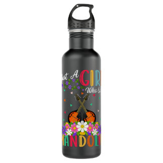 Mandolin Lover Music Lover Just A Girl Who Loves M 710 Ml Water Bottle