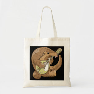 Mandolin Lover Pangolin playing Mandolin Tote Bag