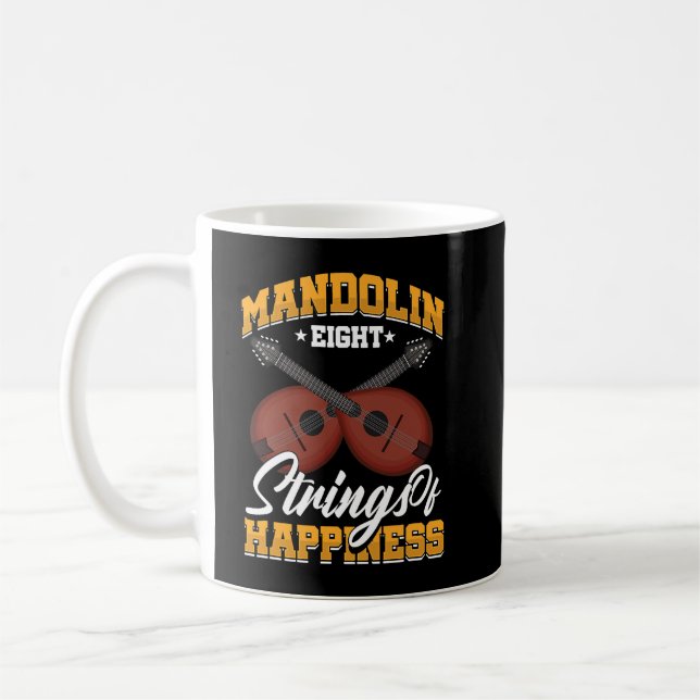 Mandolin Lover Player String Instruments Bluegrass Coffee Mug (Left)