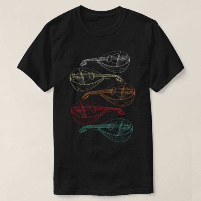 Mandolin Lover Player Strings Player Bluegrass Mus T-Shirt (Design Front)