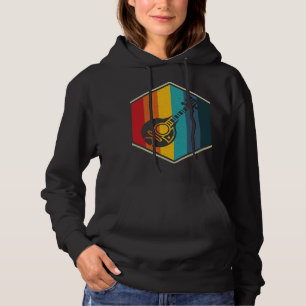 Mandolin Lover retro hexagon vintage mandolin play Hoodie