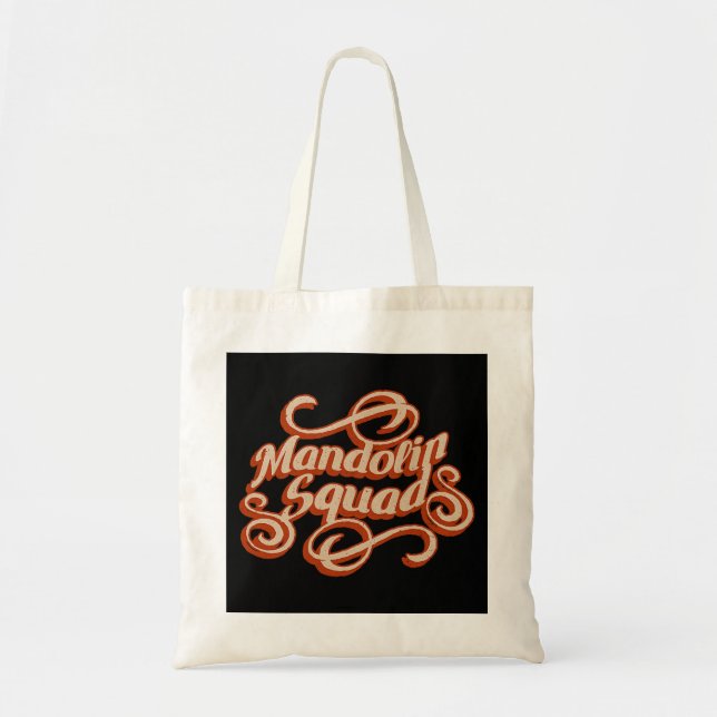 Mandolin Lover Squad Funny Musician Music Notes Tote Bag (Front)
