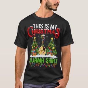 Mandolin Lover This Is My Christmas Pajama Shirt M