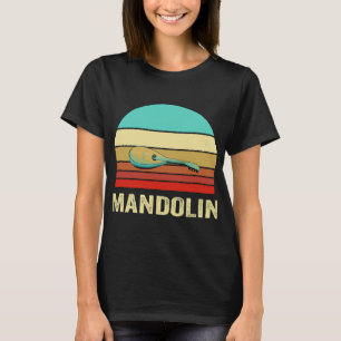 Mandolin Lover Vintage Retro Style Sunset Mandolin T-Shirt