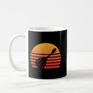 Mandolin Lover Vintage Retro Sunset Mandolin Coffee Mug