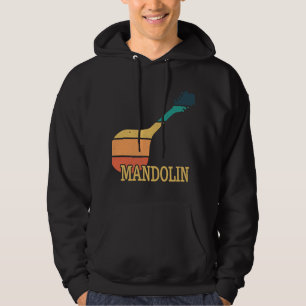 Mandolin Lover Vintage Silhouette Mandolin Hoodie