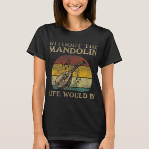 Mandolin Lover Without Mandolin Life Would Be Flat T-Shirt