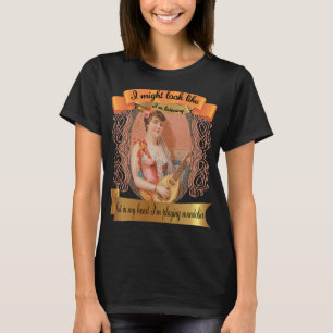 Mandolin Lover Womens but in my thoughts Im playin T-Shirt