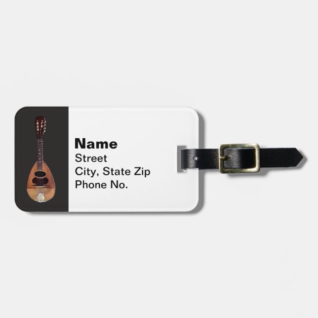 Mandolin Luggage Tag (Front Horizontal)
