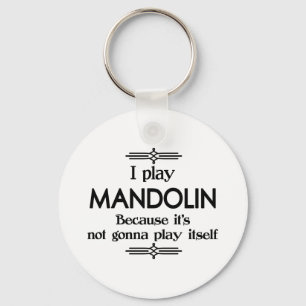 Mandolin - Play Itself Funny Deco Music Keychain