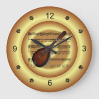 Mandolin ~ Sheet Music ~ Gold Background ~