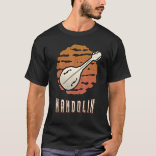 Mandolin Vintage Retro Classic Sunset Music T-Shirt