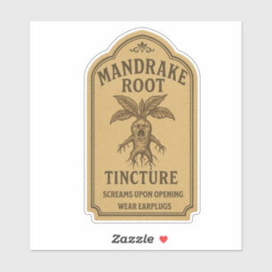 Mandrake Root Tincture - Halloween Apothecary Labe