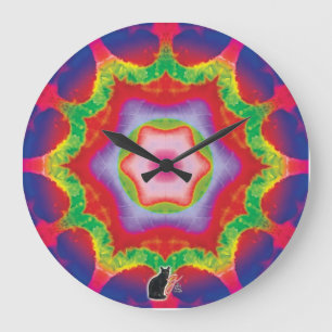 Mandril Kaleidoscope Large Clock