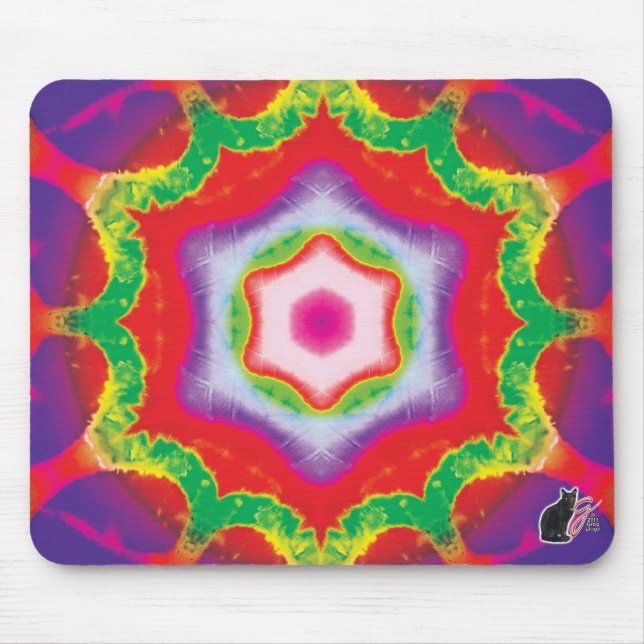 Mandril Kaleidoscope Mouse Pad (Front)